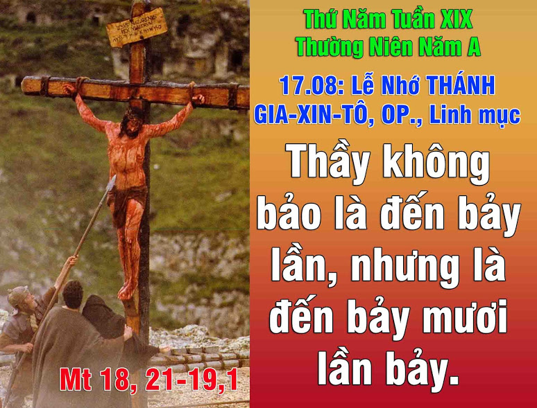 Thứ Năm Tuần XIX Mùa Thường Niên Năm A
