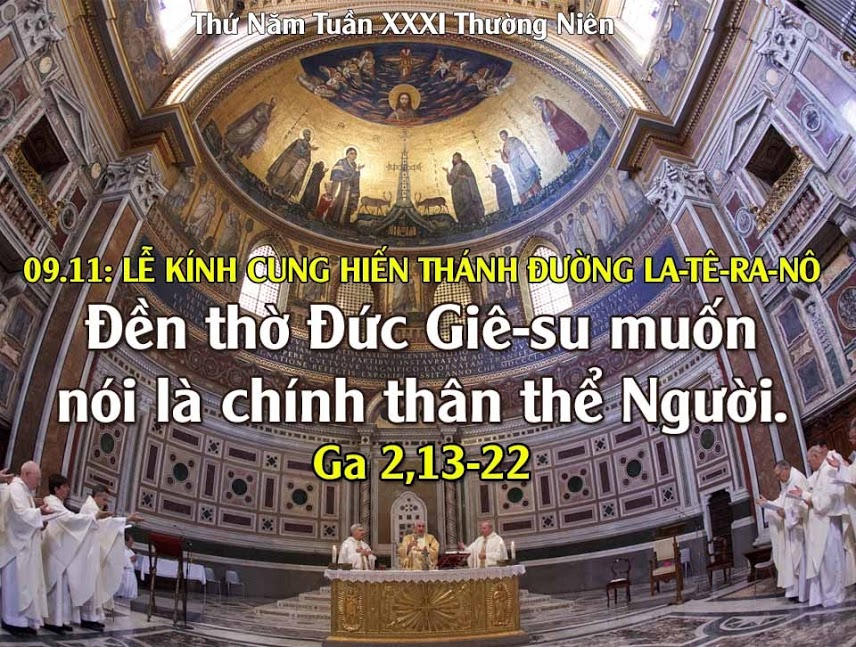 Thứ Sáu – Cung hiến Thánh đường Latêranô