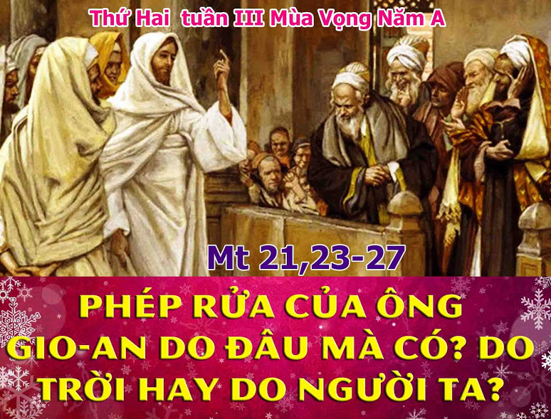 Thứ Hai tuần 3 mùa vọng