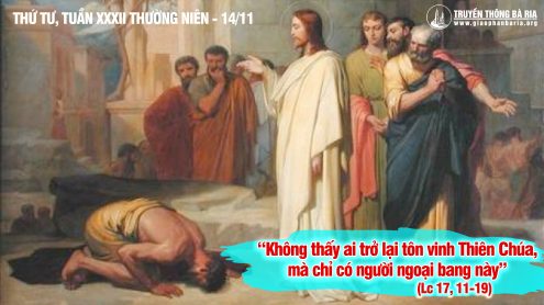 Thứ tư tuần 32 thường niên